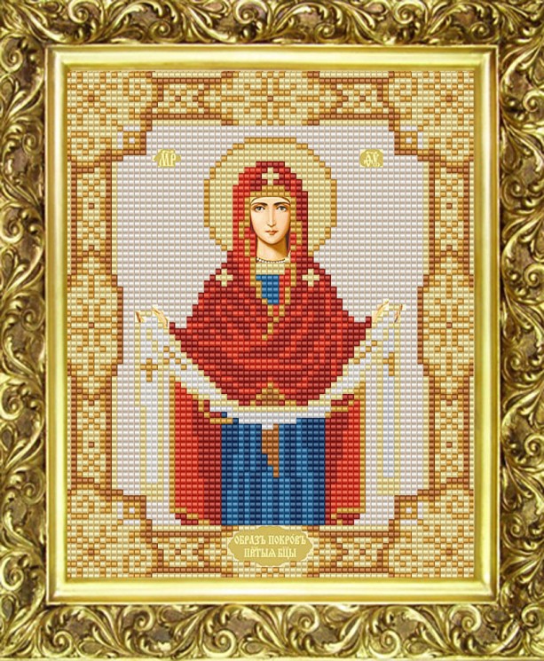 Рисунок на ткани (Бисер) КОНЁК арт. 9123 Богородица Покрова 15х18 см