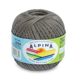 Пряжа ALPINA LENA (100% мерсеризованный хлопок) 10х50г/280м цв.42 серый