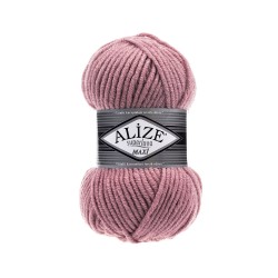 Пряжа для вязания Ализе Superlana maxi (25% шерсть, 75% акрил) 5х100г/100м цв.204 темная пудра
