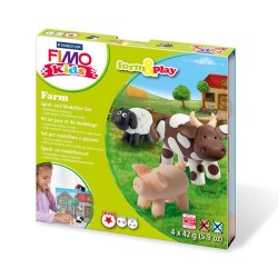 FIMO kids form&play "Ферма", состоящий из 4-ти блоков по 42г, уровень сложности 1, арт.8034 01 LZ