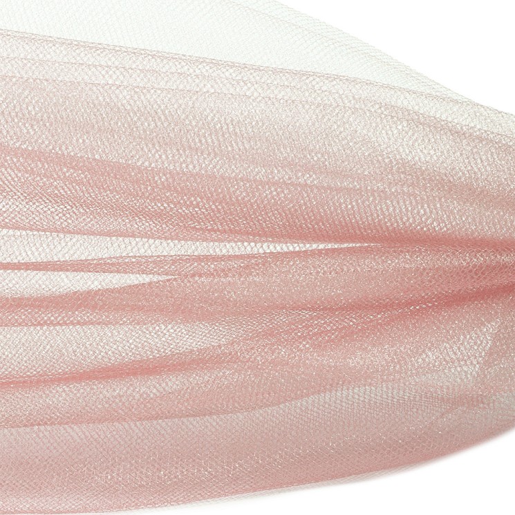 Фатин Кристалл средней жесткости блестящий арт.K.TRM шир.300см, 100% полиэстер цв. 78 К уп.50м - перламутрово-розовый