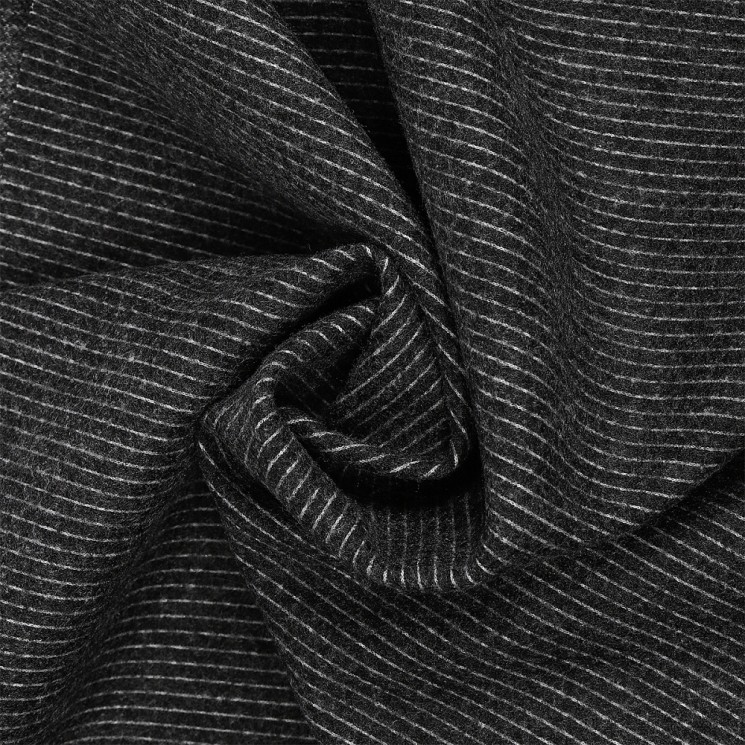 Ткань Костюмная 320 г/м  100% полиэстер шир.150 см арт.С.1114.01 цв.черный рул.30м