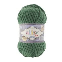 Пряжа для вязания Ализе Velluto (100% микрополиэстер) 5х100г/68м цв.532 зеленая трава