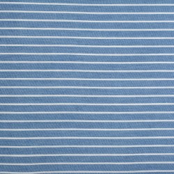 Ткань джинс Полоска 130г/м 60% хлопок, 40% полиэстер арт.1809-9 цв.1 голубой/белый уп.50х50см