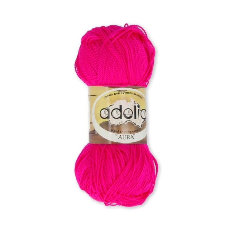Пряжа ADELIA AURA (100% акрил) 10х50г/250м цв.098 яр. фуксия