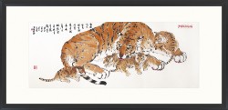 Набор для вышивания крестом XIU CRAFTS арт.2031602 Пять тигров 42х107 см