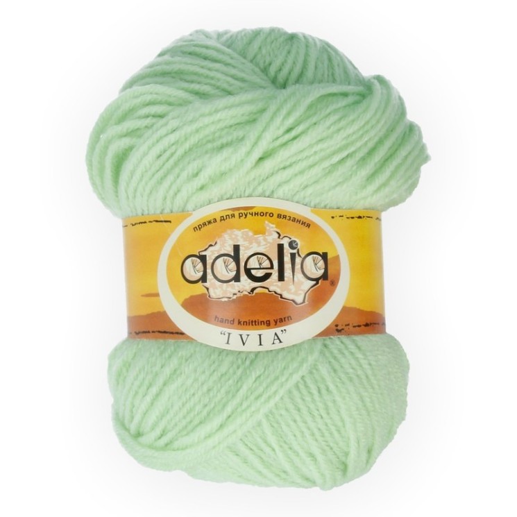 Пряжа ADELIA IVIA (100% акрил) 4х62,5г/150м цв.110 бл.зеленый