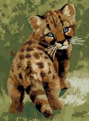 Картины по номерам Белоснежка арт.БЛ.008-CE Детеныш леопарда 30х40 см