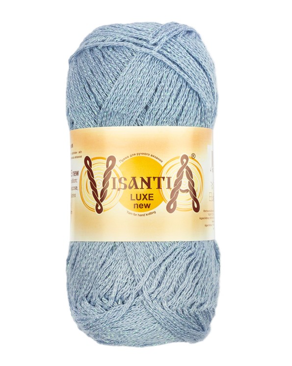 Пряжа VISANTIA LUXE new (85% вискоза, 15% люрекс) 5х100г/240м цв.04 голубой