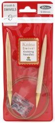 800900 Tulip Спицы круговые "Knina Swivel" 9мм / 80см, натуральный бамбук
