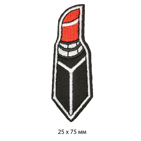 Термоаппликации вышитые арт.TBY.S23 Помада 4 10 шт 2,5х7,5 см