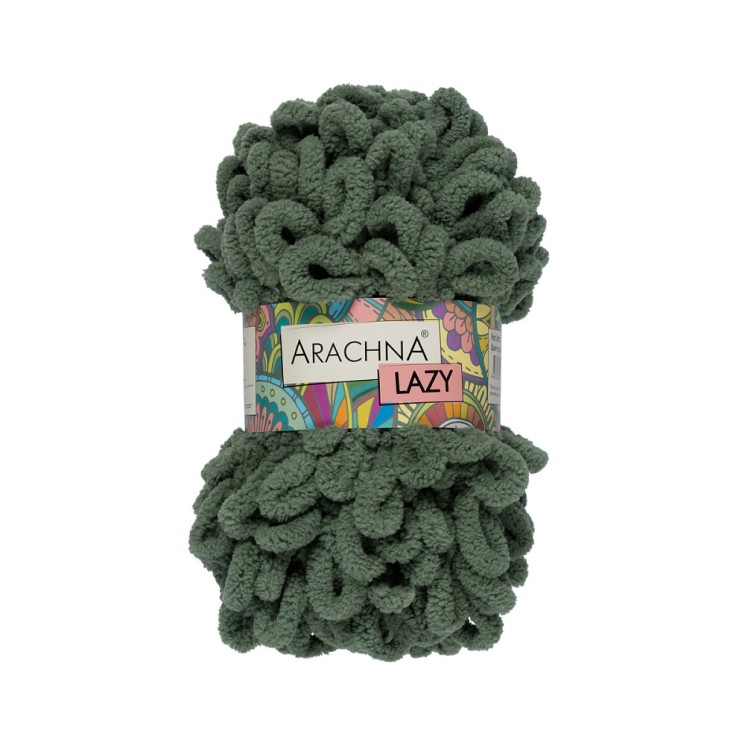 Пряжа ARACHNA LAZY (100% микрополиэстер) 5х100г/8,5м цв.16 оливковый