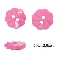 Пуговицы пластик Цветок TBY.P-3020 цв.04 розовый 20L-12,5мм, на 2 прокола, 50 шт