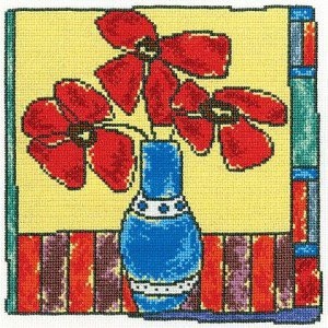 Набор для вышивания РТО арт.M476 Красные цветы 16х16/5 см упак (1 шт)