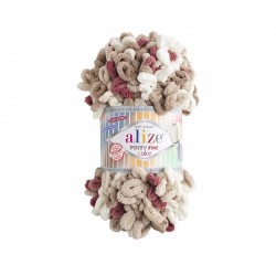 Пряжа для вязания Ализе Puffy Fine Color (100% микрополиэстер) 5х100г/14,5м цв.6040