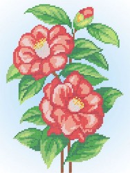 Рисунок на ткани АНГЕЛIКА арт. A541 Китайская роза 21х28 см