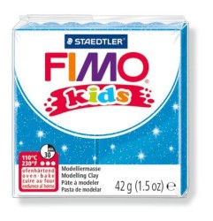 FIMO kids полимерная глина для детей, уп. 42г цв.блестящий синий, арт.8030-312
