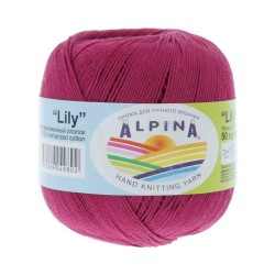 Пряжа ALPINA LILY (100% мерсеризованный хлопок) 10х50 г/175 м цв.057 сиреневый