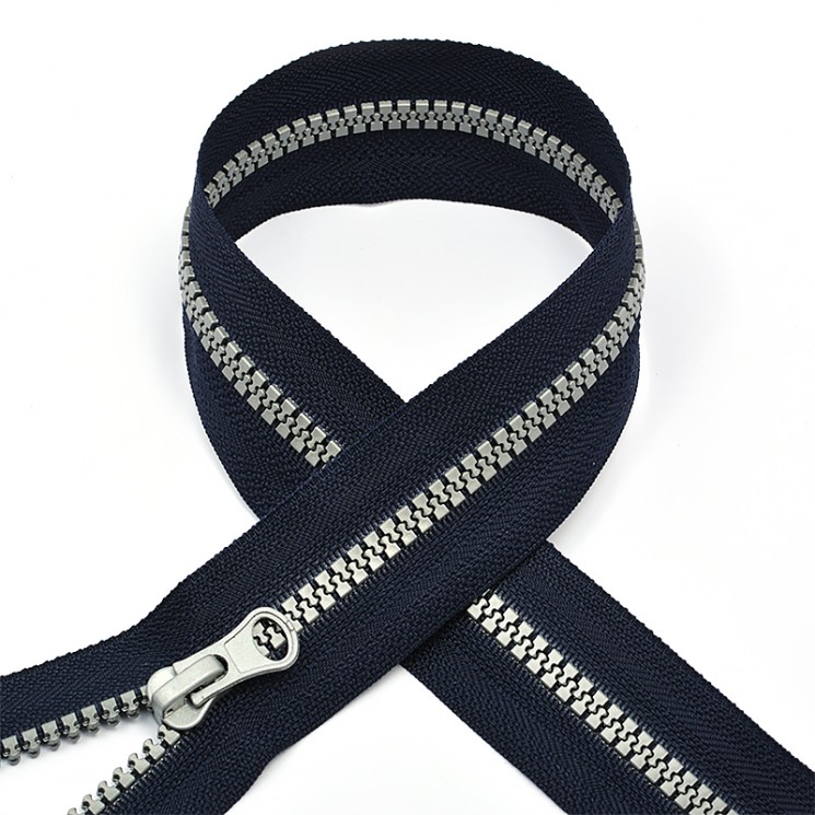 Молния MaxZipper трактор №5 серое звено, 50 см, цв.S058 т.синий