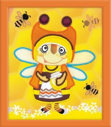 Частичная вышивка РИОЛИС арт.0055 РТ Бабушка Пчела 15х18 см