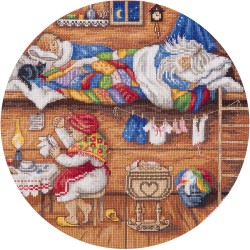 Набор для вышивания PANNA арт. SO-1838 Домовой - в семье покой! 24х24 см