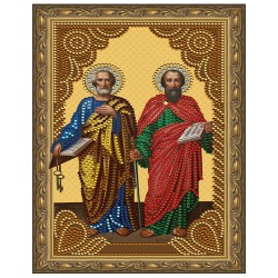 Картина 5D мозаика с нанесенной рамкой Molly арт.KM0806 Святые Апостолы Петр и Павел (12 цветов) 20х30 см
