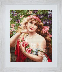 Набор для вышивания LUCA-S арт. G549 Девушка с розами 20х25 см