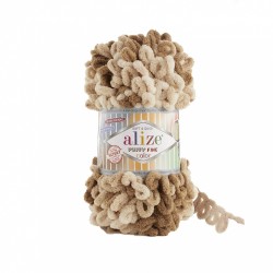 Пряжа для вязания Ализе Puffy Fine Color (100% микрополиэстер) 5х100г/14,5м цв.6066