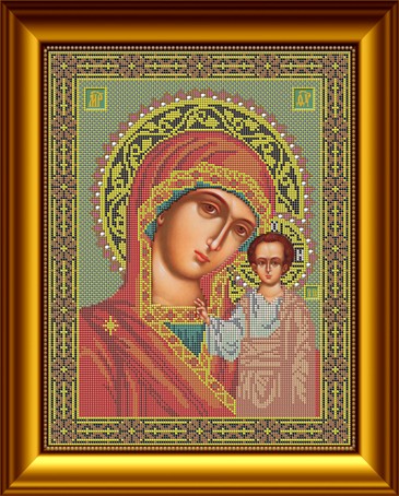 Набор для вышивания бисером GALLA COLLECTION арт.И 002 Икона Божией Матери Казанская 27x36 см