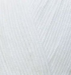 Пряжа для вязания Ализе Happy Baby (65% акрил, 35% полиамид) 5х100г/350м цв.055 белый