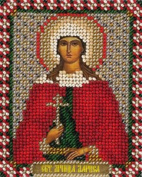Набор для вышивания PANNA арт. CM-1462 Икона Святой мученицы Ларисы 8,5х10,5 см