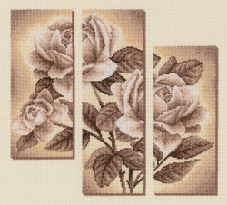 Набор для вышивания PANNA арт. C-1894 Триптих с розами 29,5х27 см