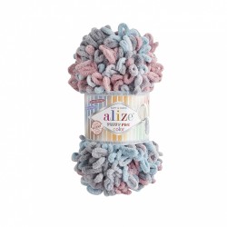 Пряжа для вязания Ализе Puffy Fine Color (100% микрополиэстер) 5х100г/14,5м цв.6041