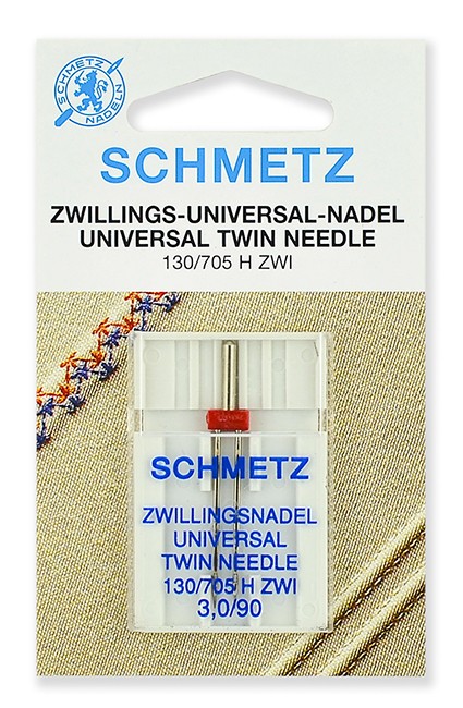 Иглы стандартные двойные Schmetz 130/705H ZWI № 90/3.0, уп.1 игла