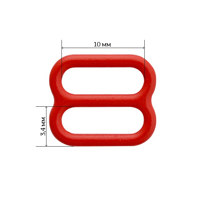 Пряжка регулятор для бюстгальтера металл ARTA.F.2819 10мм цв.100 красный, уп.50шт