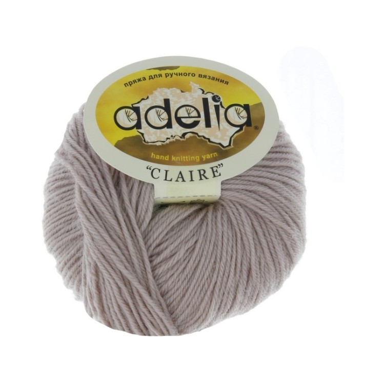 Пряжа ADELIA CLAIRE (50% шерсть, 50% акрил) 10х50г/138м цв.502 св.бежевый
