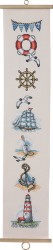 Набор для вышивания PERMIN арт.35-6120 Морские мотивы 18х90 см