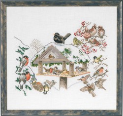 Набор для вышивания EVA ROSENSTAND арт.12-352 Птичья кормушка 67х51 см