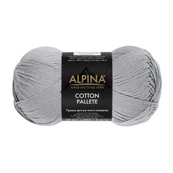 Пряжа ALPINA COTTON PALLETE (50% хлопок, 50% акрил) 10х50г/205м цв.03 св. серый