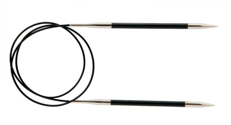 41170 Knit Pro Спицы круговые Karbonz 5мм/60см, карбон, черный
