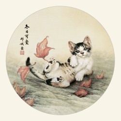 Набор для вышивания крестом XIU CRAFTS арт.2032301 Играющий котенок 40,5х40,5 см