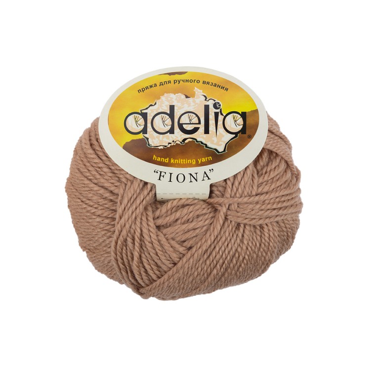 Пряжа ADELIA FIONA (50% шерсть, 50% акрил) 10х50г/90м цв.630 т.бежевый