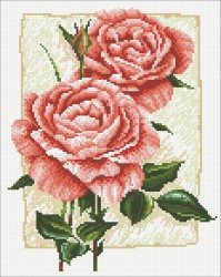 Набор "Паутинка" для изготовления картины со стразами арт.М224 Садовая роза 27х34 см