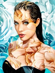Алмазная вышивка Анджелина Джоли LMC014 50х65 тм Цветной