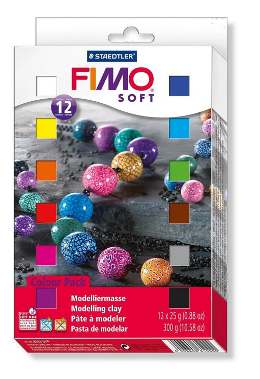 FIMO Soft комплект полимерной глины из 12 блоков по 25г арт.8023 01