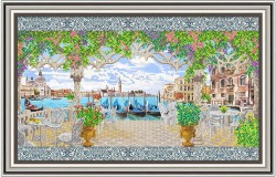 Рисунок на ткани бисером БЛАГОВЕСТ арт.К-1002 Красота Венеции 48х77 см