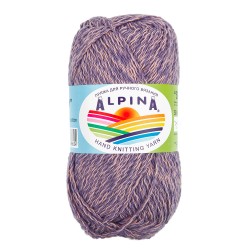 Пряжа ALPINA SHEBBY (100% хлопок) 10х50г/150м цв.02 синий-серый