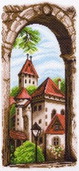 Рисунок на канве МАТРЕНИН ПОСАД арт.24х47 - 1497 Крыши старого города упак (1 шт)