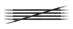 41130 Knit Pro Спицы чулочные Karbonz 3,5мм/20см карбон, черный, 5 шт