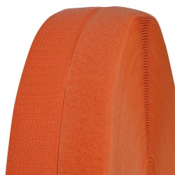 Лента липучка TBY пришивная кач.B шир.25мм цв.F157 т.оранжевый уп.25м (пара)
